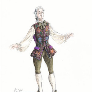 Costume design by Hugh Colman for Rigadon in Scuola di Ballo, The Australian Ballet, 2009,Gift of The Australian Ballet, 2009.